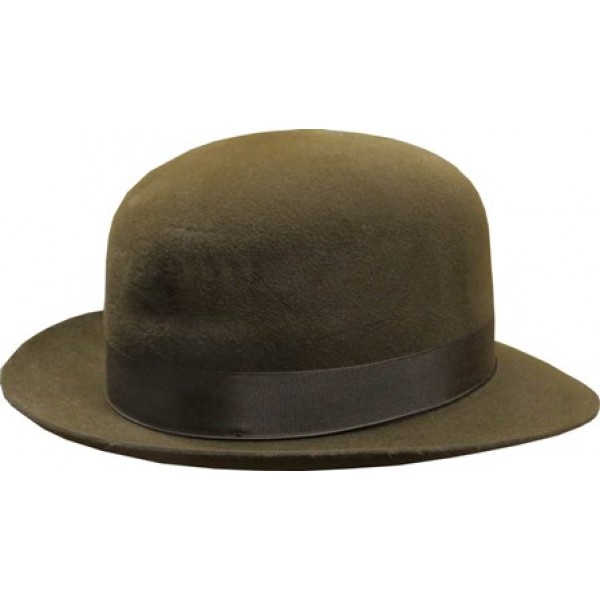 Open Crown Fedora Hat Brown